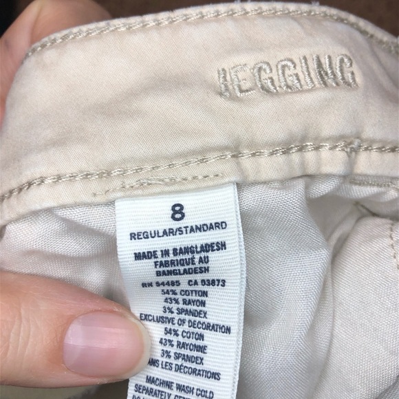 American Eagle Cream Colored Jeggings Size 8 - Picture 8 of 12